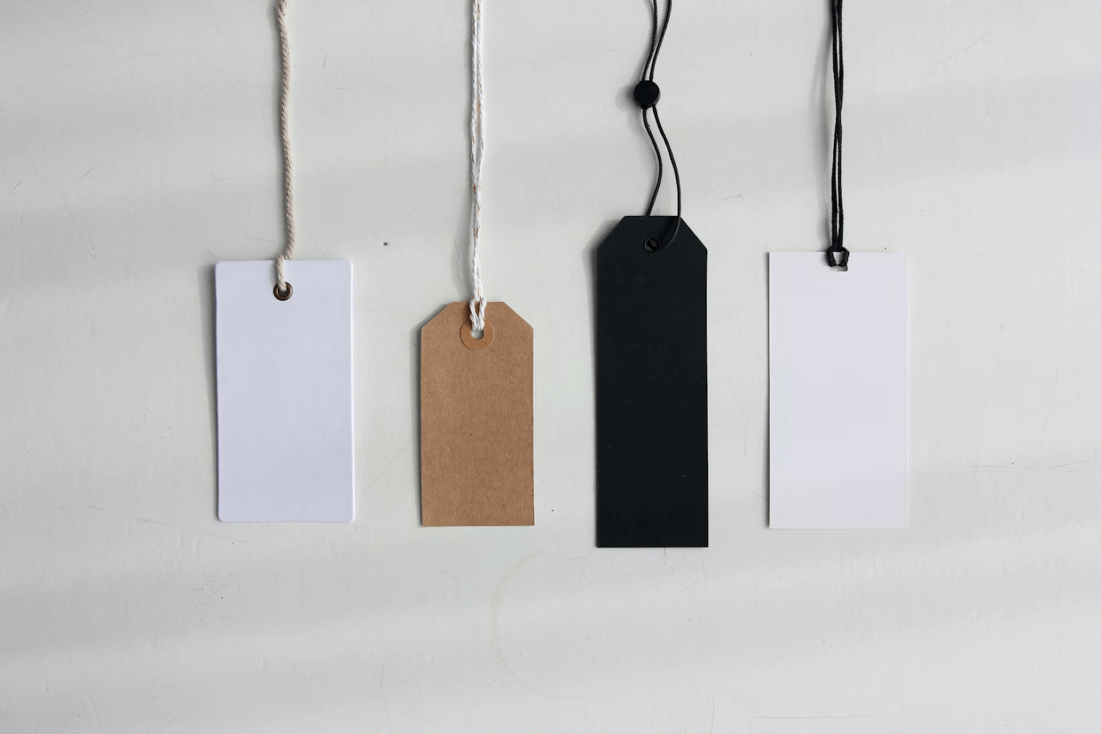 Four different types of tags.